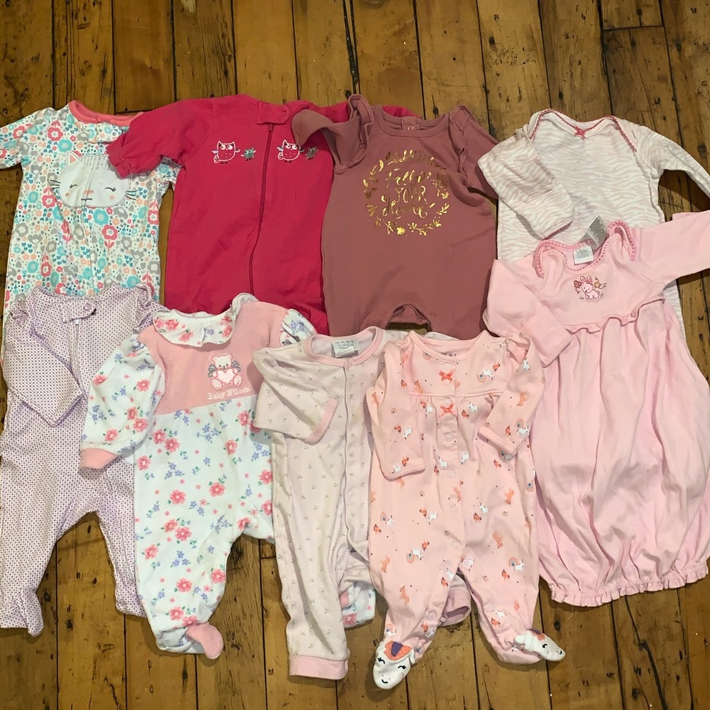 0-3 month girl lot ! 9 pcs